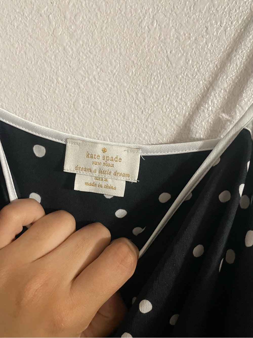 Kate Spade Polka Dot Ruffle Chemise Tank Top - Picture 3 of 5